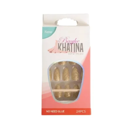 KHATINA Baghe No Need Glue 24 Pcs | خاتينا اظافر صناعية بدون الحاجة لاستخدام الغراء - 24 قطعة