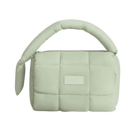 WASHBAG Green checkered fabric bag | حقيبة مستلزمات قماشية بنقشة مربعات خضراء