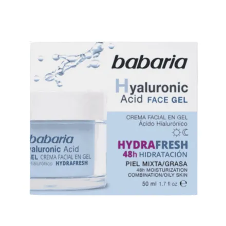 BABARIA Hyaluronic Acid Cream Gel Facial - 50ml | باباريا جل هيالورونيك اسيد للوجه - 50 مل