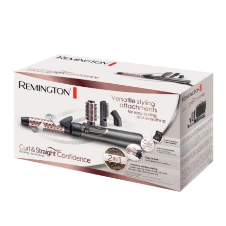 REMINGTON Curl & Straight Confidence Rotating Hot Air Styler 5Pcs - 800W | ريمنجتون مجفف الشعر الكهربائي 5 قطع - 800 واط