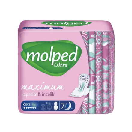 Molped Ultra Night - 7 Piece | مولبيد فوط نسائية ليلية الترا - 7 فوط