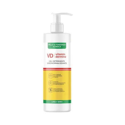 Vitamin dermina Gel Detergente Sebonormalizzante Linea - 240ml | فيتامين ديرمينا غسول جلتنظيف عمسق و منظم لافراز الدهون - 240 مل