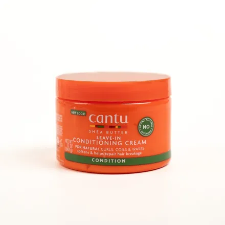 Cantu Shea Butter Natural Hair Repair Leave-In Conditioning Cream - 340g | كانتو كريم ليف ان مرطب للشعر الكيرلي والجاف بزبدة الشيا - 340 غرام