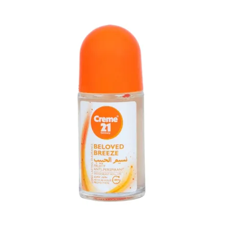 Creme21 Germany Beloved Breeze Fruity Anti Perspirant Deodorant 48H - 50ml | كريم 21 مزيل تعرق رول نسيم الحبيب - 50 مل