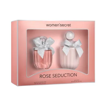 women secret beauty Set Rose Seduction | وومن سيكريت سيت عطر روز سيديوكشن مع لوشن للجسم -