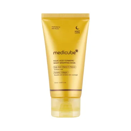 Medicube Kojic Acid Turmeric Night Wrapping Mask - 75ml | ميدي كيوب ماسك الكوجيك أسيد والكركم الليلي – 75 مل
