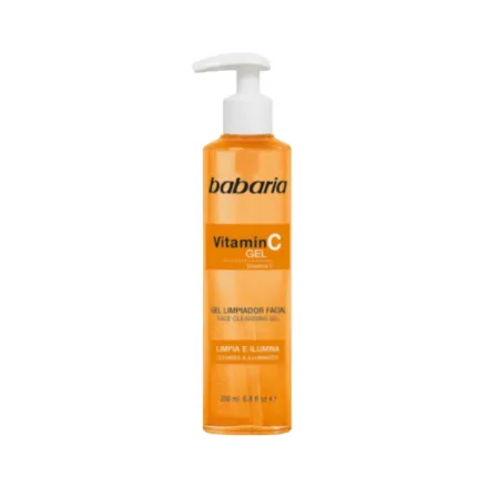 BABARIA Vitamin C facial Face cleansing gel - 200ml | باباريا غسول جل للوجه بالفيتامين سي - 200 مل