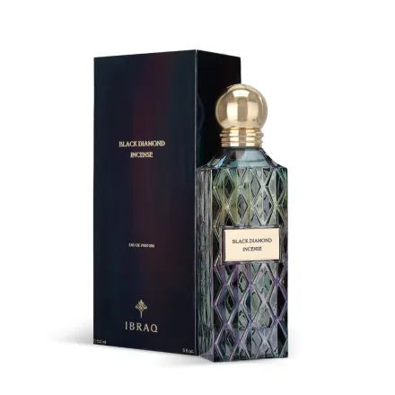 IBRAQ Ibrahim Al-Qurashi Black Diamond Incense 150 ML | ابراهيم القرشي عطر بلاك دايموند بخور للجنسين 150 مل