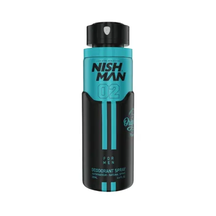 Nish Man 02 Deodorant Spray For Men - 200ml | نيشمان مزيل تعرق بخاخ للرجال - 200مل