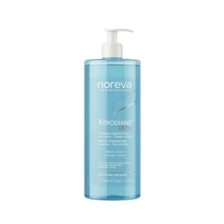 Noreva Xerodiane Cera+ Surgras Liquide Doux Gentle Foaming Gel - 1 L - 1000ml | نوريفا جل رغوي لطيف للوجه والجسم - 1000مل