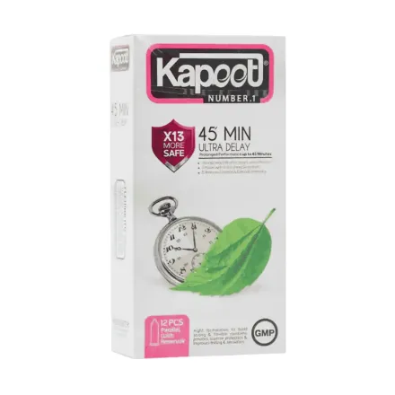 Kapoot 45 Min Ultra Delay - 12 Pcs | كبوت واقي ذكري تأخير القذف ل 45 دقيقة - 12 قطعة