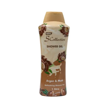 The S Collection Shower Gel Argan & Musk - 1000ml | ذا اس كولكشن شاور جل بالأرغان والمسك – 1000 مل
