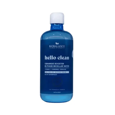 Bio Balance Hello Clean Ceramide Booster Bi-Phase Micellar Water - 500ml | بايو بالانس ماء ميسيلار ثنائي الطور معزز بالسيراميد – 500 مل