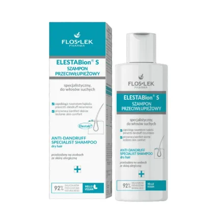 FLOSLEK PHARMA ELESTABion® S Specialist anti-dandruff shampoo for dry hair - 150ml | فلوسليك فارما شامبو مضاد للقشرة للشعر الجاف - 150مل