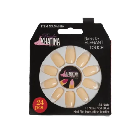 KHATINA Nailed By Elegant Touch 24 Nails 12 Size Nail Glue | خاتينا أظافر صناعية