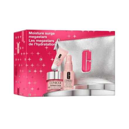Clinique Moisture Surge Megastars 3 Piece Set | كلينك مجموعة الترطيب للوجه والشفاه ميغا ستار - 3 قطع
