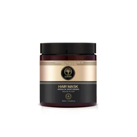 LUXURY Argan Oil Moisturizing Nourish & Soft Hair Mask - 500ml | لكجري لكجري قناع زيت الأرغان المرطب والمغذي والناعم للشعر - 500 مل