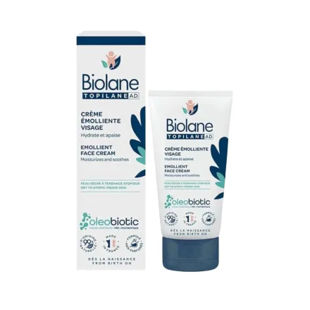 Biolane TOPILANE AD EMOLLIENT FACE CREAM - 50ML| بايولان كريم مرطب للبشرة الجافة -50 مل