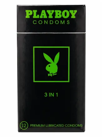 PLAYBOY Condoms 3 In 1 - 12 Pcs | بلاي بوي واقي ذكري 3 في 1 - 12 قطعة