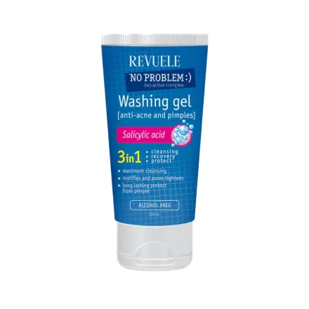 Revuele No Problem Salicylic Acid Cleansing Gel 3 in 1 - 200ml | ريفويل غسول ساليسليك اسيد ٣ في ١ - 200 مل