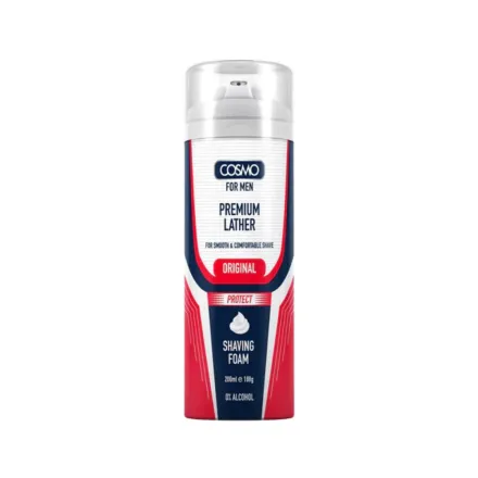 COSMO For Men Premium Lather Original Shaving Foam - 200ml | كوزمو كريم حلاقة رغوي للرجال - 200 مل