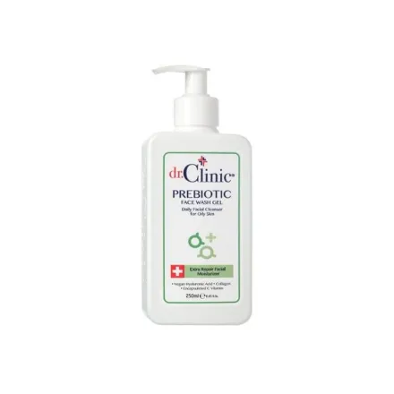 dr.Clinic Prebiotic Face Wash Gel Daily Facial Cleanser For Oily Skin - 250ml | دكتور كلينك غسول جل للبشرة الدهنية - 250 مل