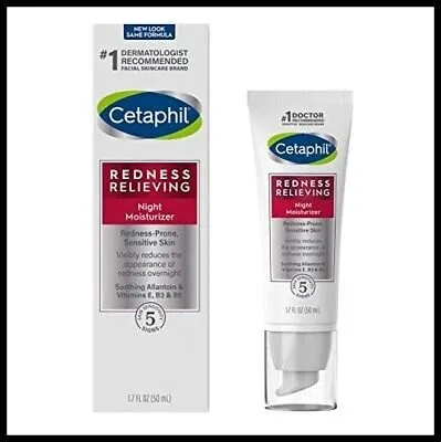 Cetaphil Redness Relieving Night Moisturizer - 50ml | سيتافيل مرطب ليلي للبشرة المعرضة للاحمرار - ٥٠ مل