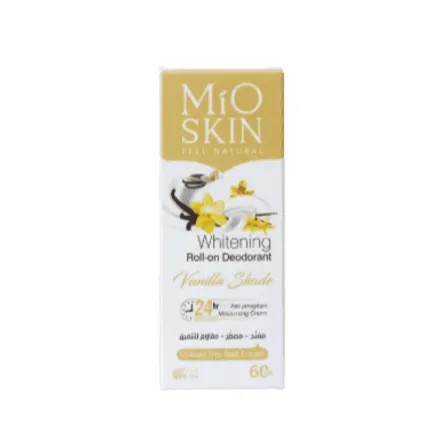 MIO SKIN Whitening Roll- On Deodorant Vanilla Shade 24hr Anti Perspirant Moisturizing Cream - 60ml | ميو سكين رول اون مزيل تعرق برائحة الفانيليا - 60 مل