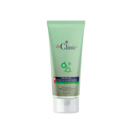 dr.Clinic Prebiotic Revive & Glow Scrub Niacinamide Apricot Seed Powder Rose Water - 170ml | دكتور كلينك سكراب مقشر للبشرة الدهنية - 170مل
