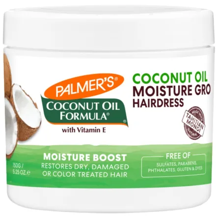 PALMER'S Coconut Oil Formula Moisture Gro Shining Hairdress - 250g | بالمرز كريم ملمع للشعر بزيت جوز الهند - 250 غ