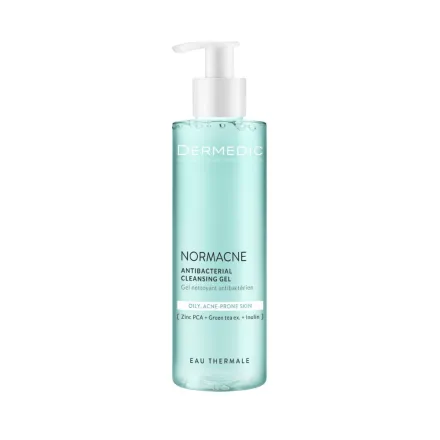 DERMEDIC Normacne Antibacterial cleansing gel - 200ml | ديرمديك غسول جل مضاد للبكتيريا للبشرة المعرضة لحب الشباب - 200 مل