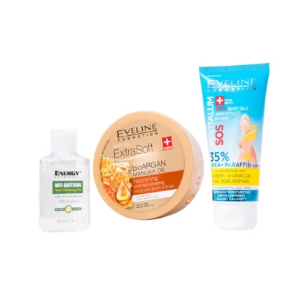 EVELINE Set Cracked 35% Urea - 75ml | ايفلين كريم مجموعة العناية بالبشرة - 75مل