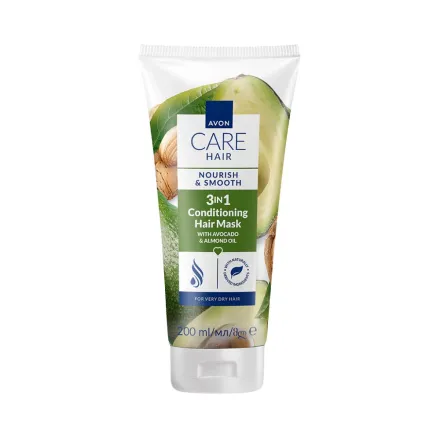 AVON Care Nourish & Smooth 3In 1 Conditioning Hair Mask - 200ml | افون بلسم لتغذية وتنعيم الشعر 3 في 1 - 200 مل