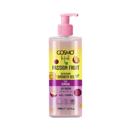 COSMO Passion Fruit Pefreshing Shower Gel - 1000ml | كوزمو جل الاستحمام برائحة الفواكه الاستوائية - 1000 مل