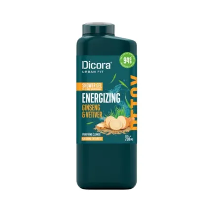 Dicora Urban Fit Energy Vetiver And Ginseng Shower Gel - 400ml | ديكورا سائل استحمام بالجينسينغ والفتيفر - 400 مل