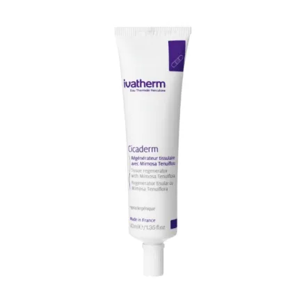 ivatherm Cicaderm Cream - 40ml | ايفاثيرم سيكادرم كريم مرمم وﻣﺴﻜﻦ للبشرة ل شفاء الجروح و الحروق و الندبات.مناسب لكل أنواع البشرة - 40 مل