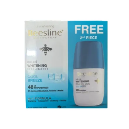 Beesline Roll On Fresh Breeze Deodorant 1+1 offer - 2x50ml | بيزلين رول اون مزيل تعرق منعش 1+1 - 2x50 مل