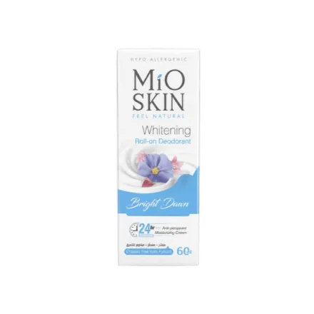 MIO SKIN Whitening Roll- On Deodorant Bright Dawn 24hr Anti Perspirant Moisturizing Cream - 60ml | ميو سكين مزيل عرق رول اون لتفتيح البشرة - 60 مل