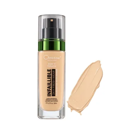 Christine Soft Touch Infaillible 24 H Fresh wear foundation With Primer - 30ml | كريستين فاونديشن بثبات 24 ساعة - 30مل