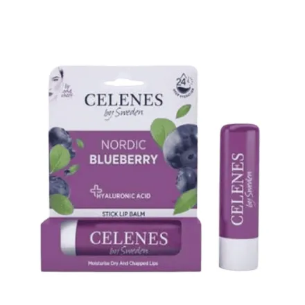 Celenes By Sweden Stick Lip Balm - 4.8g | سيلينس مرطب شفاه ستيك بالتوت الأزرق - 4.8 غرام