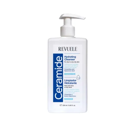 Revuele Ceramide Moisturizing cleanser with hyaluronic acid - Dry or very dry skin - 250ml | ريفويل غسول سيراميد للبشرة الجافة - 250 مل