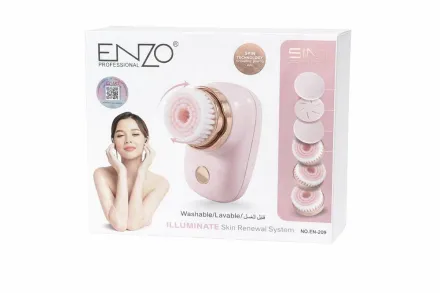 ENZO Professional Spin Technology For Heatthy Glowing Skin 6 In 1 Faceespa Washable Lavable | انزو جهاز مصمم لتنظيف الوجه 6 في 1