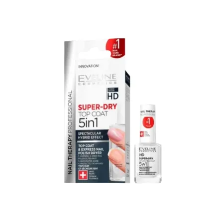 EVELINE Nail Therapy Super Dry Nail Strengthener and Treatment 5 in 1 - 12ml | ايفلين مقوي للأظافر 5 في 1 - 12 مل