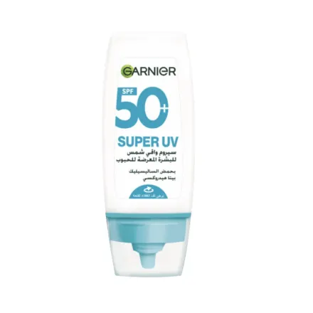 Garnier, Sunscreen Serum, Super UV, with SPF50+ for acne-prone skin - 30ml | غارنييه واقي شمس سيروم للبشرة المعرضة لحب الشباب - 30مل