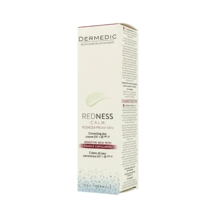 Dermedic Redness Correcting Day Cream Uv+Ir Spf 20 - 40ml | ديرمديك كريم نهاري مصحح للبشرة مع Spf20 - 40 مل