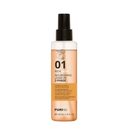 PURING 01 Richness Nourishing Leave-in 2-phase - 200ml | بيورنك بلسم مغذٍ للشعر ثنائي الطور بدون شطف - 200مل