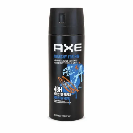 AXE Anarchy for Him Deodorant Bodyspray - 150 ml | اكس بخاخ مزيل تعرق للرجال - 150 مل