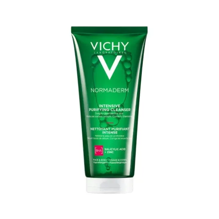 VICHY Normaderm Phytoaction Daily Deep Cleansing Gel - 200ml | فيشي غسول جيل للبشرة الدهنية بالسالسيليك أسيد - 200 مل