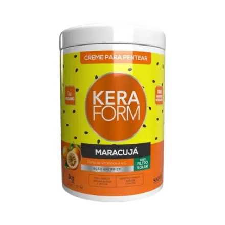 SKAFE Creme para Pentear Keraform Maracujá - 1Kg | سكاف كريم للشعر الضعيف والباهت - 1 كغ