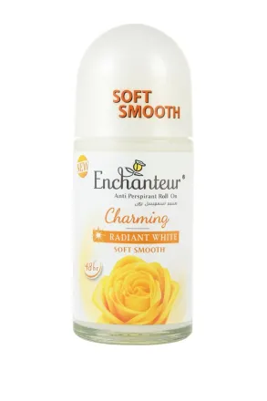 Enchanteur Radiant White Charming Soft Smooth Perfumed Deo Roll On - 50ml | انشانتر مزيل تعرق رول اون شارمنغ - 50 مل